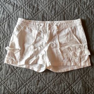 BR Linen & Cotton White Drawstring Shorts size 6